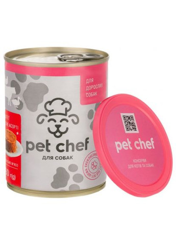 Консерви для собак паштет м'ясне асорті 360 г (4820255190266) Pet Chef (279573439)