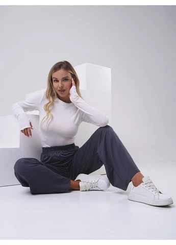 Женские бежевые брюки со спортивными вставками No Brand (402233616)