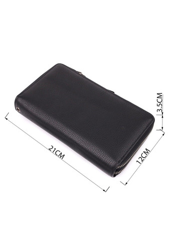 Цікавий чоловічий клатч із натуральної шкіри 23063 Чорний Vintage (357494977)