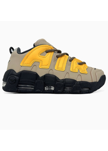 КРОСІВКИ ЖІНОЧІ NIKE AIR MORE UPTEMPO 96 BROWN / BLACK / YELLOW НАЙК АІР МОР АПТЕМПО No Brand чорні демісезони (367176676)