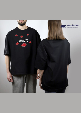 Футболка оверсайз Хмара Акацукі Наруто (Akatsuki Naruto) MobiPrint (293944096)