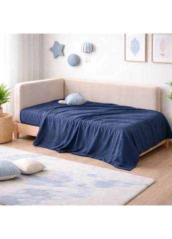 Комплект постельного белья Сатин JUNIOR Satin Stripe 30-0021 Dark Blue Mirson (399958775)