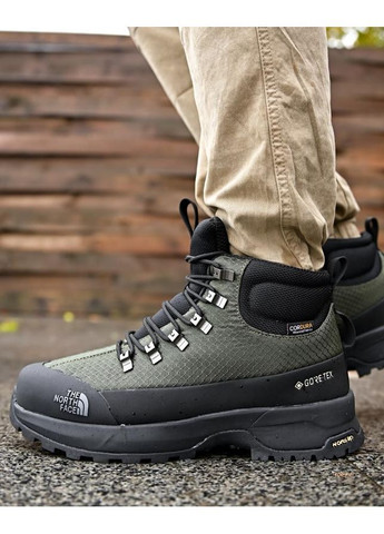 Стильні чоловічі черевики The North Face зимові Gore-Tex олива No Brand (363222681)