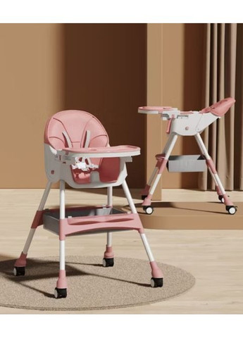 Стульчик для кормления F005 трансформер 94×60×78 см розовый (2104618629) No Brand (351363073)