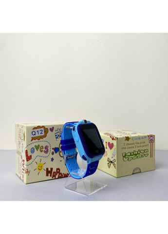 Дитячий смарт-годинник Q12 блакитний для дзвінків та GPS-трекінгу з функцією SOS та чату Smart Watch Kids Q12 (372459989)