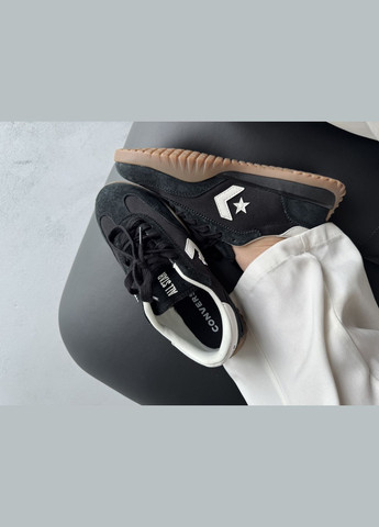 Черные демисезонные кроссовки мужские и женские converse run star trainer black | конверс ран черные No Brand