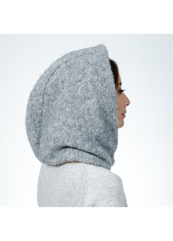 Капор-капюшон женский шерсть с полиэстером серый BARBARA LuckyLOOK 347-007 (322789843)