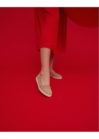 Бежеві еспадрильї жіночі з льону canvas вишивка Oldcom вишивка (253991253)