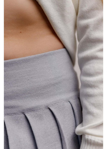 Серая кэжуал однотонная юбка Art Knit плиссе