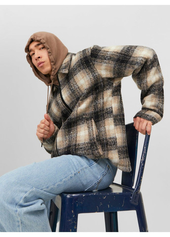 Куртка-сорочка,бежевий-чорний,JACK&JONES Jack & Jones (366029196)