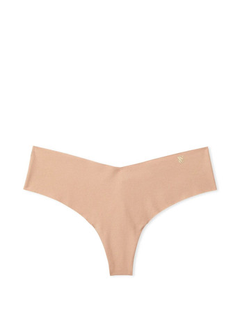 Котоновые бесшовные трусики-стринги Victoria's Secret No-Show Cotton Thong Panty (325685226)