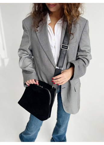 Сумка крос-боді чорна замшева середня 1706 201-4620 ARTiS Bags (246276725)