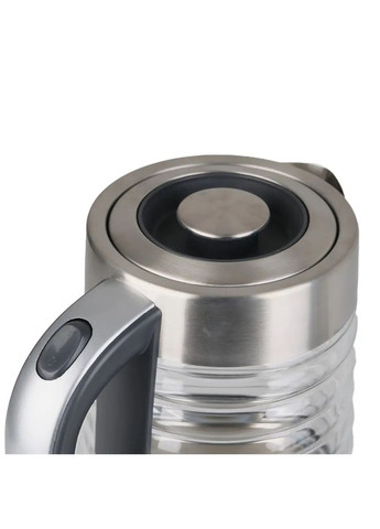 Електрочайник SK-1027 скляний/металевий дисковий чайник з підсвічуванням 2.2л 2000Вт Сталь Sokany (316219975)