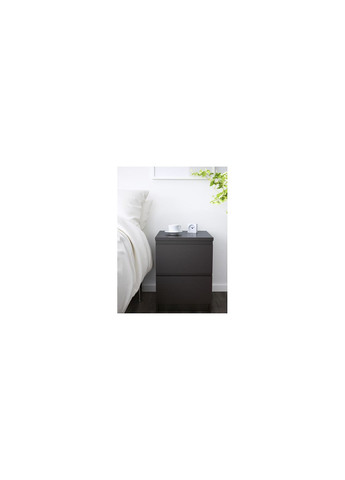 Комод 2 ящики чорнокоричневий 40х55 см IKEA (277964896)