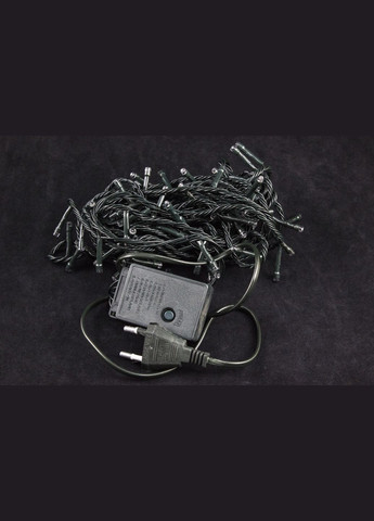 Гірлянда світлодіодна нитка 7 метрів на ялинку Тепло-біла 100 лампочок новорічна від мережі чорний провід (ww.01.5B.100-) Laplandia (314893359)