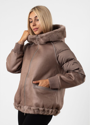 Кофейный зимний Пуховик MissLynx