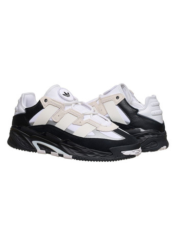 Черно-белые демисезонные кроссовки мужские originals niteball (h67366) adidas