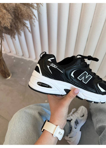 Чорно-білі всесезонні кросівки 530 black white 40 New Balance