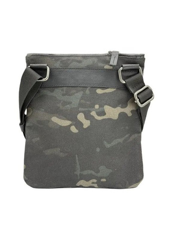 Чоловіча текстильна сумка зі шкіряними вставками через плече, матеріал Кордура, кольору чорний мультикам. El.Club 8010223 (370286709)