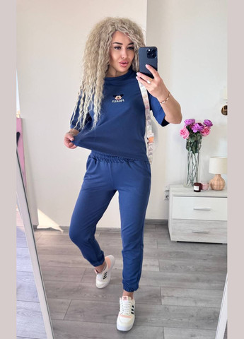 Костюм двунитка брюки и футболка оверсайз Турция No Brand (329720915)