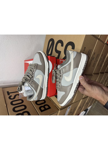 Світло-сірі всесезонні кросівки sb dunk bone tan Nike