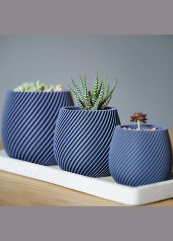 Цветочный горшок пластиковый для домашних цветов и растений настольный "Натуральная гармония", желтый, высота - 65мм UA3D (304997095)