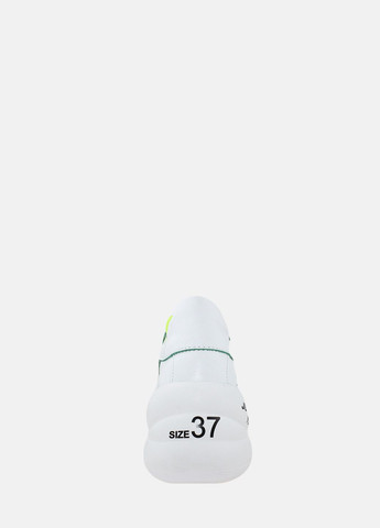 Белые демисезонные кроссовки rp1370 белый-салатовый Prellesta