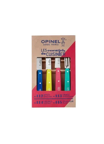Набор ножей Les Essentiels Pop 80, 6 ножей в комплекте, удобная упаковка, нержавеющая сталь, рукоятки из бука Opinel комбинированные,