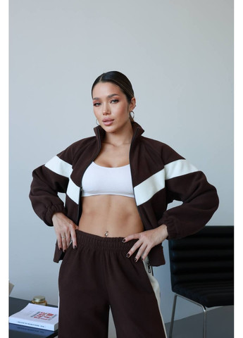 Трендовий жіночий костюм із контрастними лініями на поларі — новинка сезону ❤️ (ЗАМІР В ОПИСІ) GD/GL Модний простір (370147242)