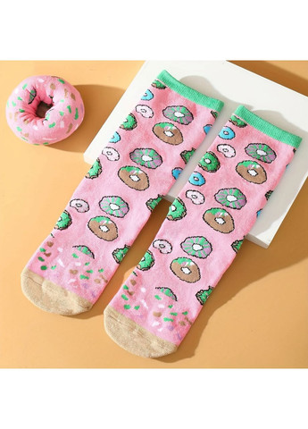 Розовые подарочные носки "пончик", 1 пара (363042358)
