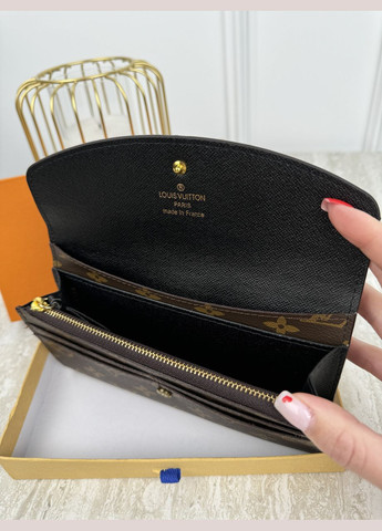 Жіночий гаманець коричневий + чорний великий конверт No Brand (322464611)