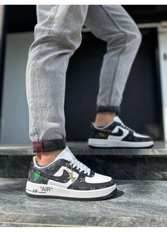 Білі Осінні кросівки чоловічі nike air force 1 low x louis vuitton найк аір форс 1 преміум No Brand