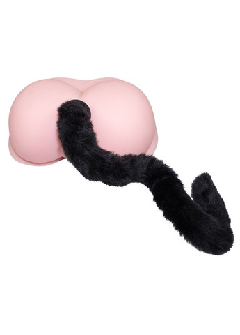 Анальная пробка с гибким хвостом чёрная, 3.5 х 73 см Bad Kitty (297129904)