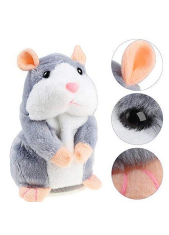 Интерактивная игрушка говорящий хомяк повторюшка на батарейках Серый (2104618613) No Brand (345562778)