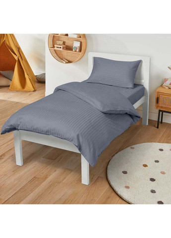 Подростковая постель сатин с простыней на резинке STEEL CS1 160х220 см Cosas (307477138)