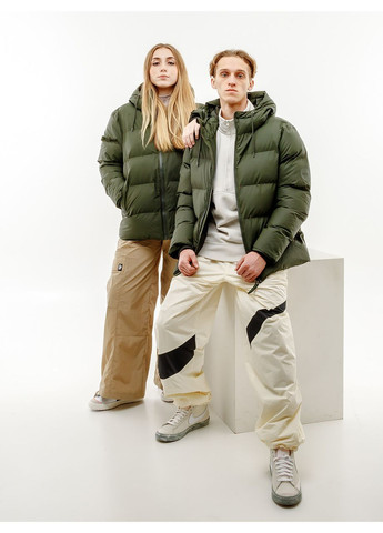 Зеленая зимняя куртка jackets 1506-green Rains