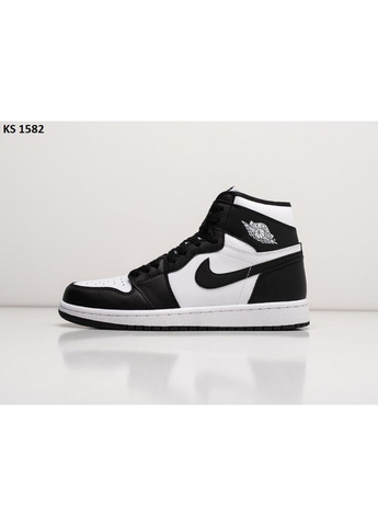 КРОСІВКИ ЖІНОЧІ NIKE AIR JORDAN 1 RETRO HIGH BLACK WHITE НАЙК АІР ДЖОРДАН No Brand чорні демісезони (368858093)