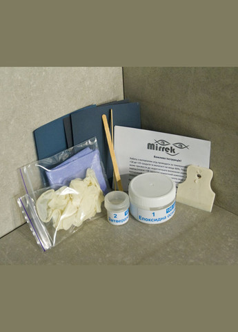 Ремкомплект для реставрації сколів і тріщин ван та сантехніки Профі-100 Mirrek (100 грам) Plastall (363131392)