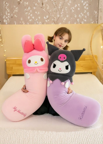 Мягкая подушка батон Kuromi 80 см плюшевая игрушка Куроми My Kigu (371647023)