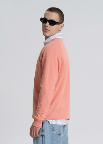 Коралловый свитшот мужской Роза однотонный без декора (338189020)