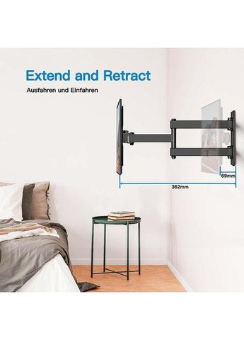 Кронштейн Perlesmith PSSFK1 для телевізорів 13"–42", поворотно-похилий China (351854947)