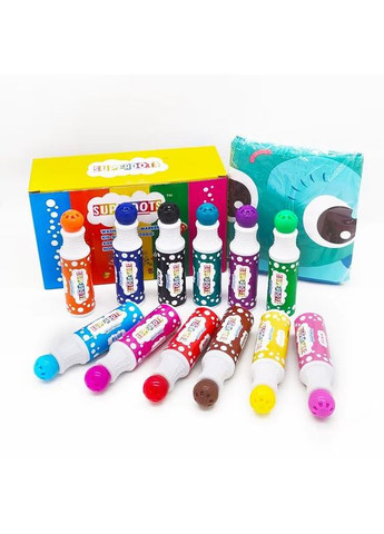 Набор пальчиковых маркеров DOT для творчества, точечные, пальчиковые краски для рисования и живописи на водной основе,12 цветов No Brand (369802751)