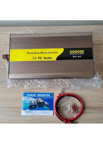 Перетворювач автомобільний інвертор Pure Sine Wave Inverter 12В-220В 3000W з чистою синусоїдою (2104618828) No Brand (370606373)
