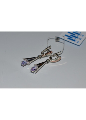 Серебряные серьги с золотыми напайками Silver Style (366814135)