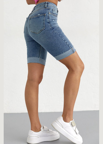 Женские джинсовые шорты с подкатом - джинс Lurex (282953660)