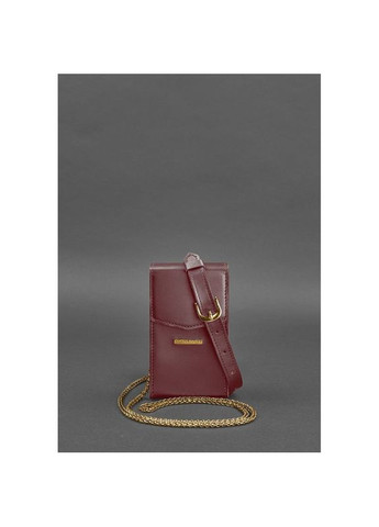 Поясная сумка женская кожаная через плечо Mini бордовая BlankNote (302007704)