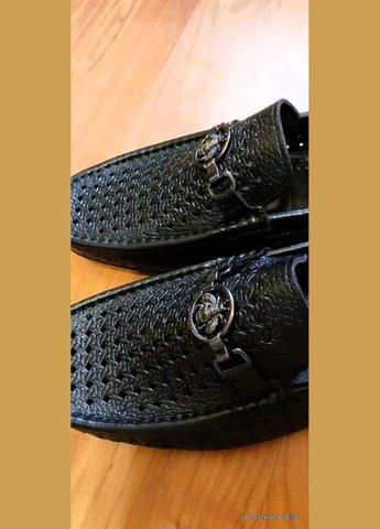 , брендові чоловічі мокасини з перфорацією на рівній підошві 45 (30 см) чорні Sherlock Soon 2308-1 (331167067)