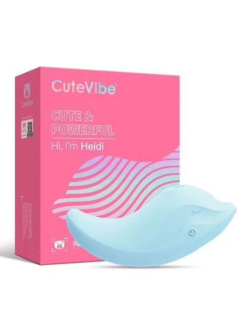 Вибратор и вакуумный стимулятор Heidi Blue CuteVibe (397538026)
