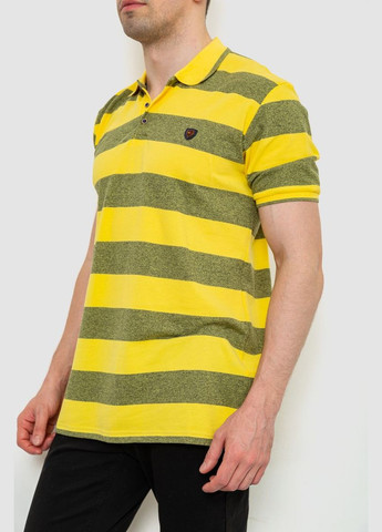 Желтая футболка-поло мужское в полоску, 214r6187 для мужчин Ager