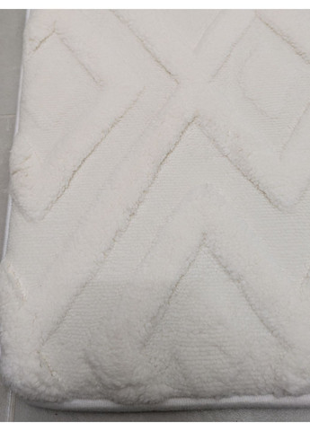 Коврик для ванной 50х80см молочный "Ромбы" No Brand (360948427)